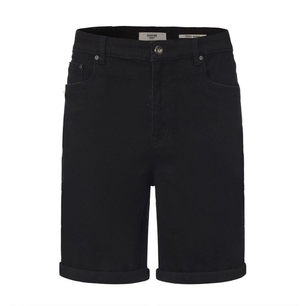 Firetrap Mens Denim Shorts / Black